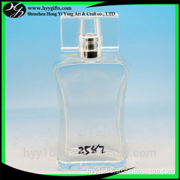 wholesale 100ml curved flat rectangular perfume bottle with sprayer